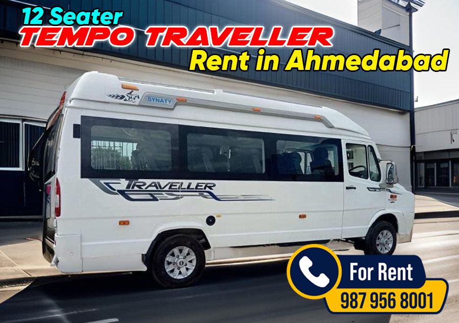 Tempo Traveller 12 Seater Rent in Ahmedabad