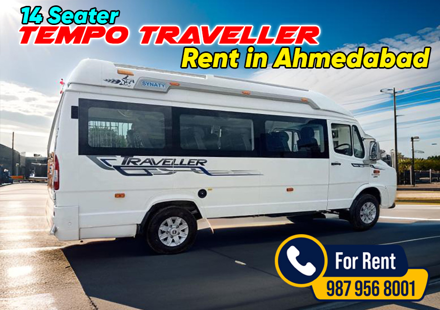 Tempo Traveller 14 Seater Rent in Ahmedabad