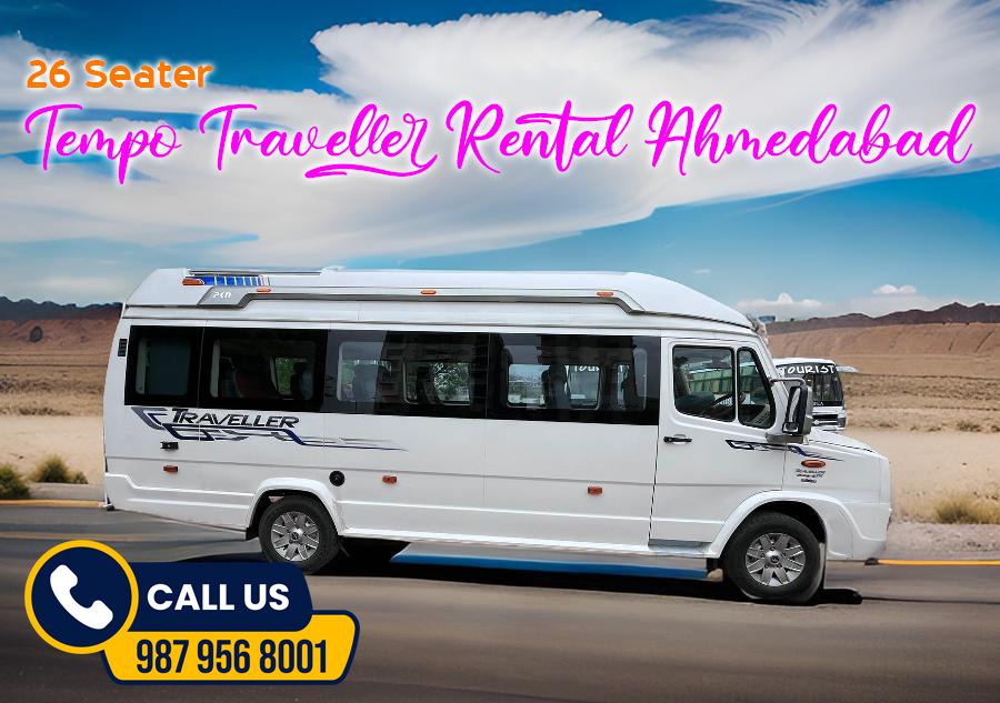 Tempo Traveller 26 Seater Rent in Ahmedabad